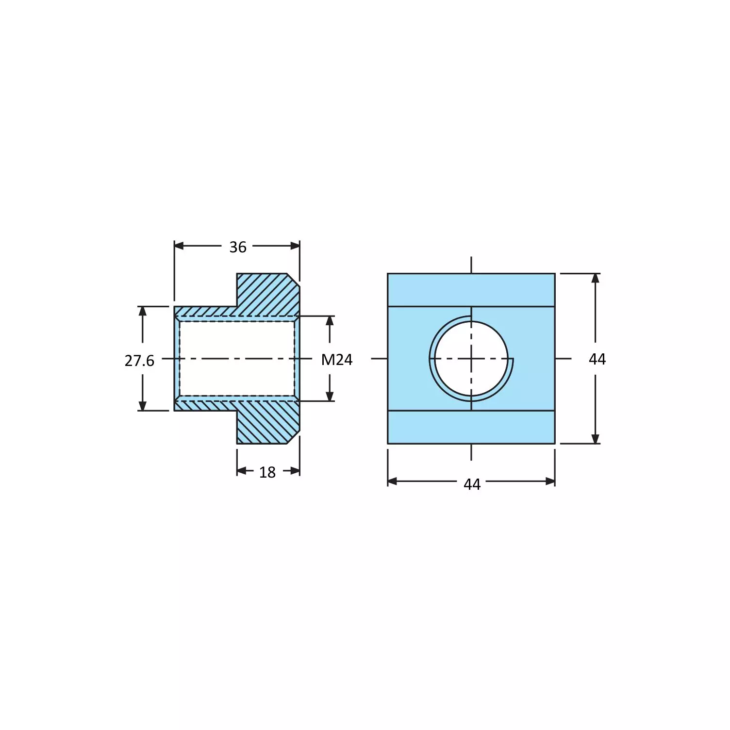 STEEL-SMITH T-Nuts 28 TNSS-2824