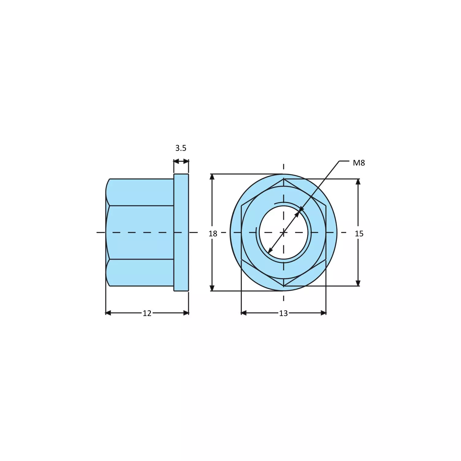 STEEL-SMITH Collar Nuts DCCN-812
