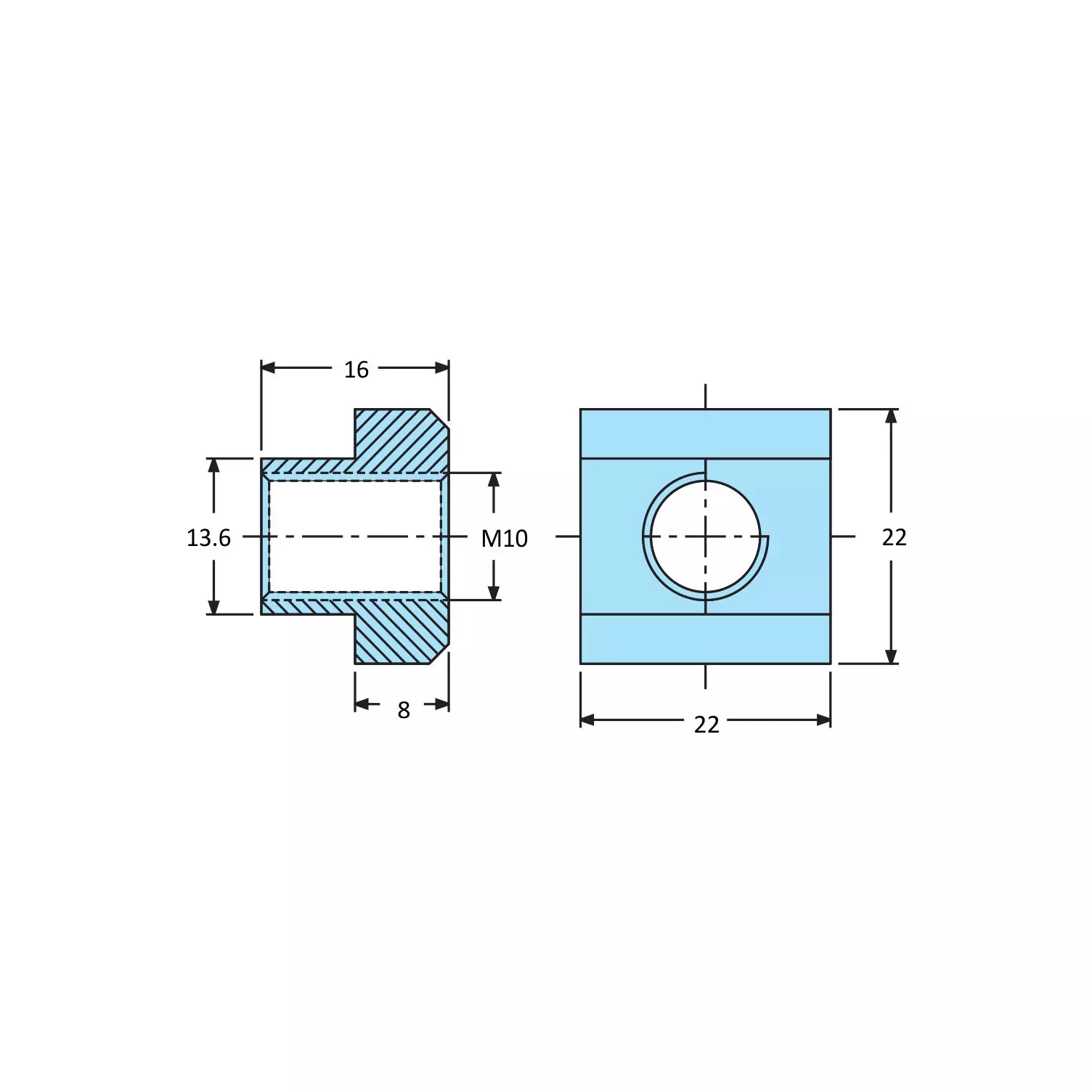 STEEL-SMITH T-Nuts 14 TNSS-1410