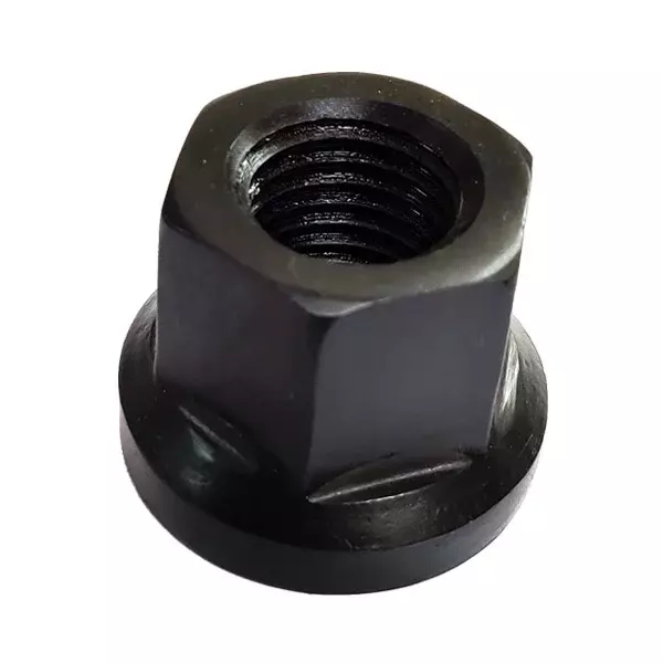 RP Steel Craft Flanged Nut Forged, Hardened and Tempered Black Finish M-14 Thread Size, RFN-14
