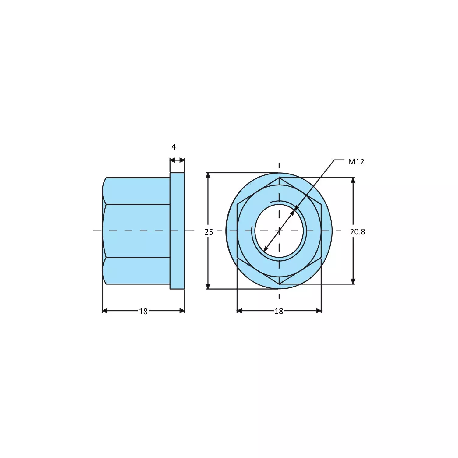 STEEL-SMITH Collar Nuts DCCN-1218