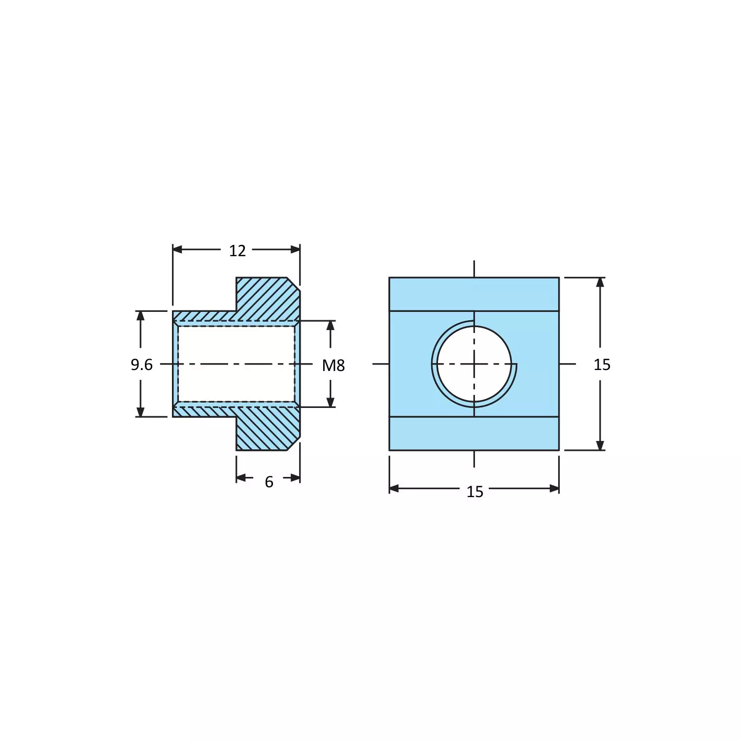 STEEL-SMITH T-Nuts 10 TNSS-108
