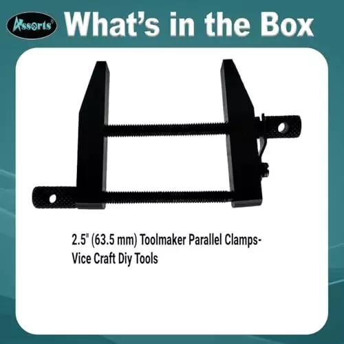 Assorts Toolmaker Parallel Clamp Alloy Steel 63.5 mm (2.5 Inch) Epoxy Black Finish