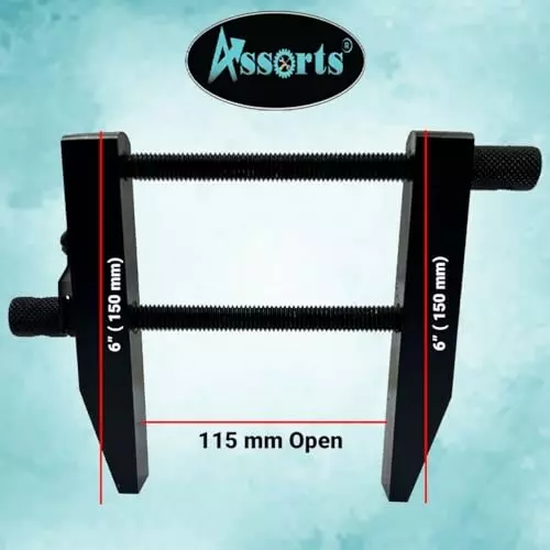 Assorts Toolmaker Parallel Clamp Alloy Steel 150 mm (6 Inch) Epoxy Black Finish