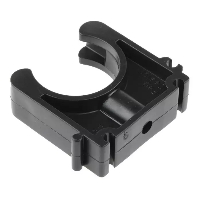 Georg Pipe Clamp Fischer PP Black 0.63inx2inx1.42in 0.24in, 167061038 (Pack of 5)