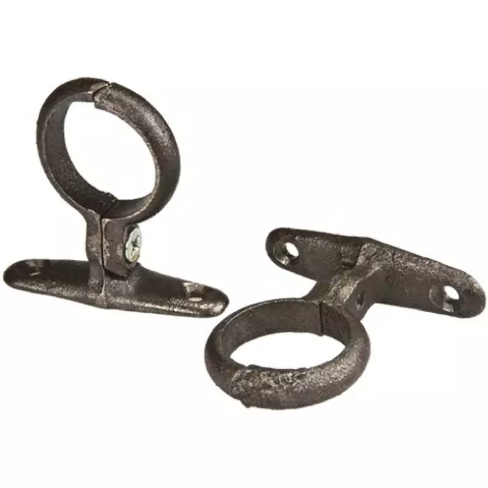 Georg Pipe Clamp Fischer Iron Black Clamp, 770825109 (Pack of 5)