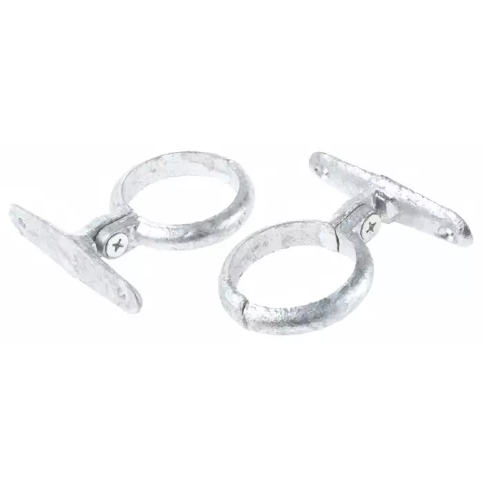 Georg Pipe Clamp Fischer Galvanised Iron Clamp, 770825209 (Pack of 5)