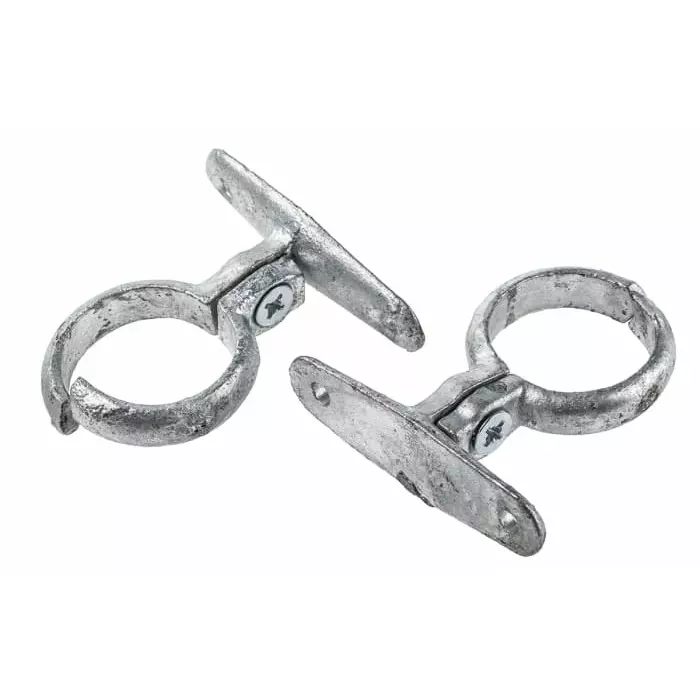 Georg Pipe Clamp Fischer Galvanised Iron Clamp, 770825206 (Pack of 5)