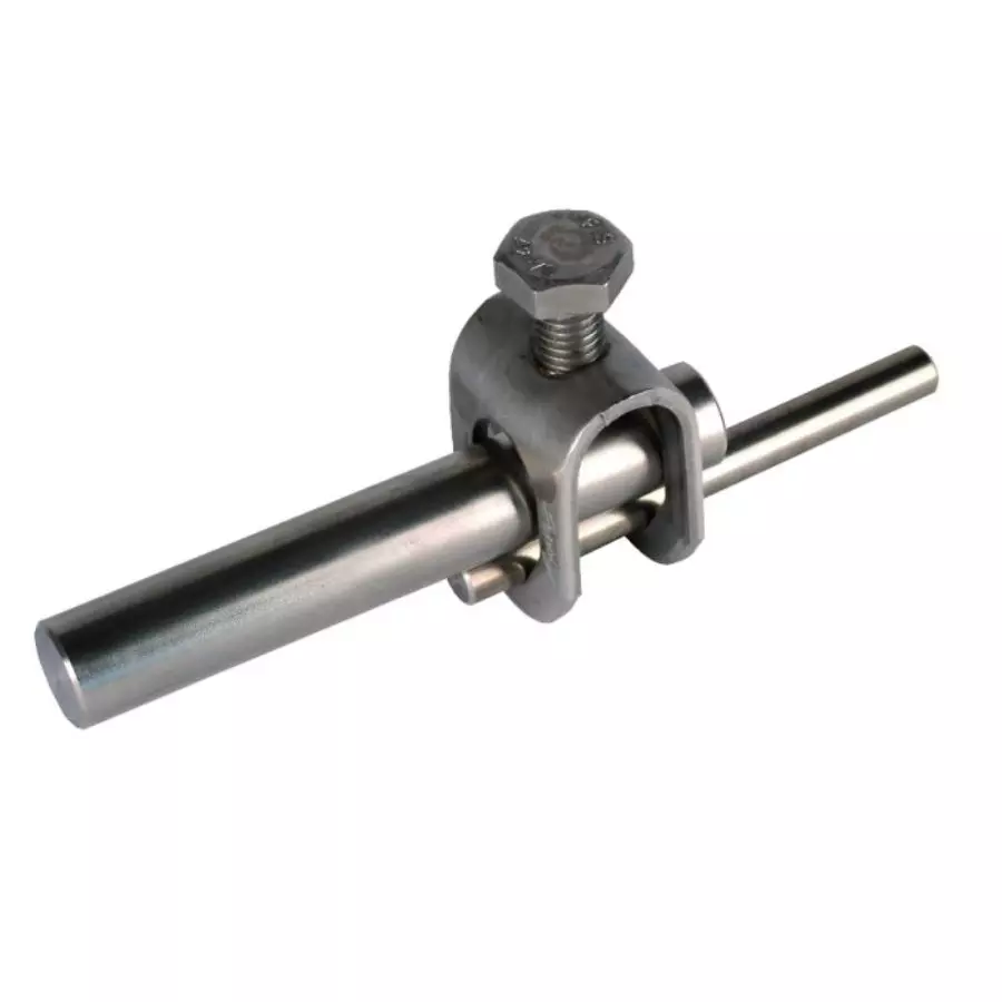 DEHN Rod Clamp Stainless Steel M10 x 25 mm Screw Size 70 g, FSK 8.10 16 SKM10X25 V2A