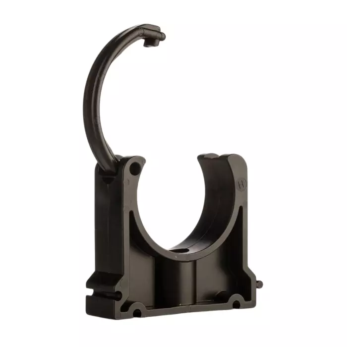 Georg Pipe Clamp Fischer PP Black 0.87inx2.92inx2.01in 0.28in, 167061040 (Pack of 2)