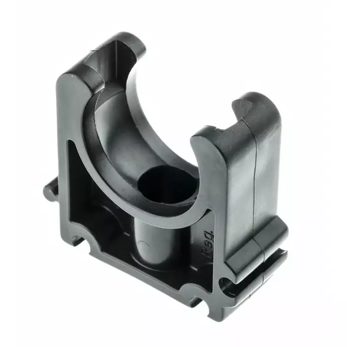Georg Pipe Clamp Fischer PP Black 0.63inx1.62inx1.18in 0.24in, 167061037 (Pack of 5)