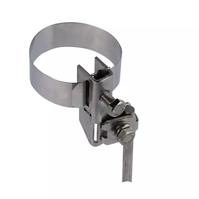 DEHN Antenna Pipe Clamp Stainless Steel 16-168 mm (3/8-6 inch) Clamping Range, BRS 16.168 AK1X10 2X6.8 V2A