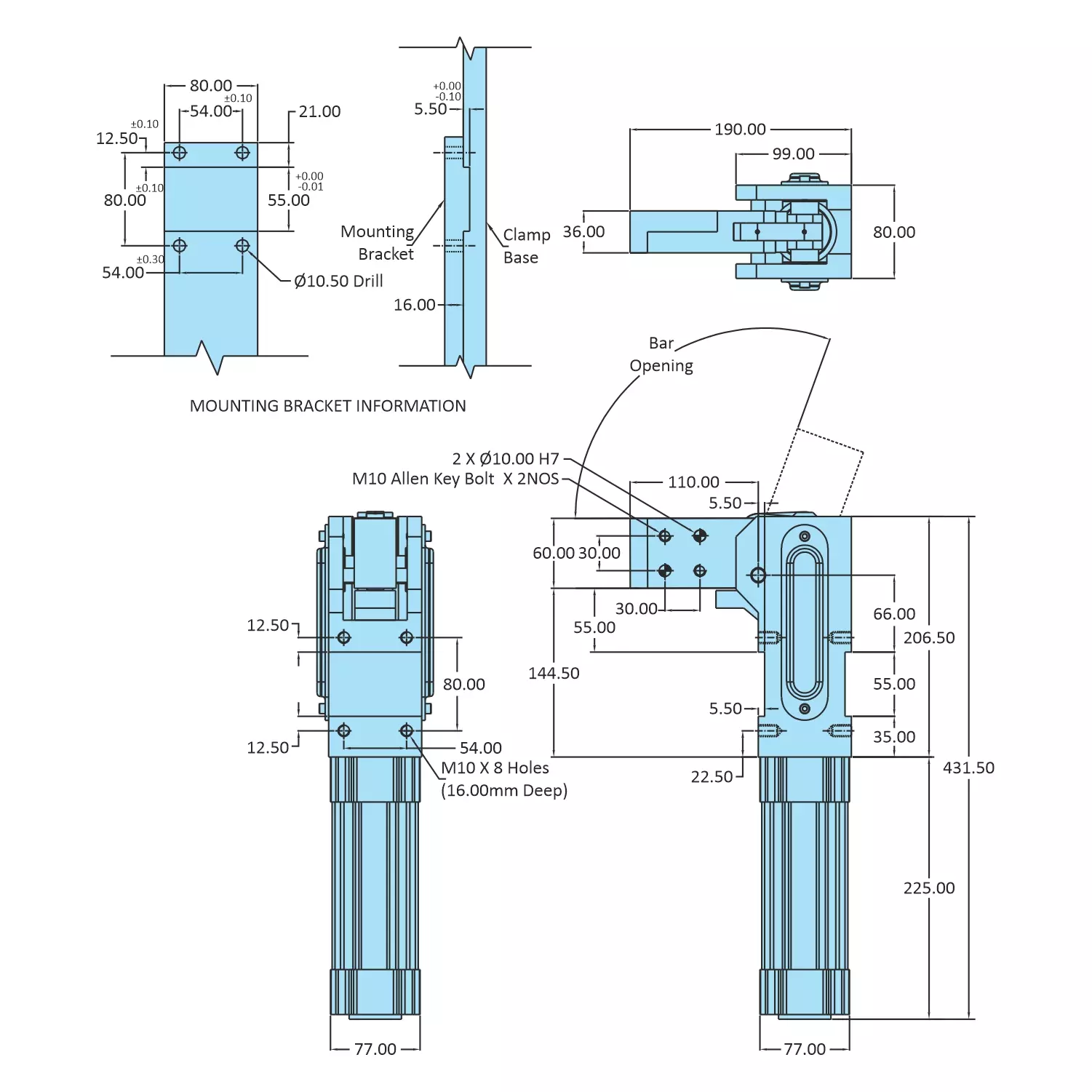 STEEL-SMITH Pneumatic Clamps, SSC-63100