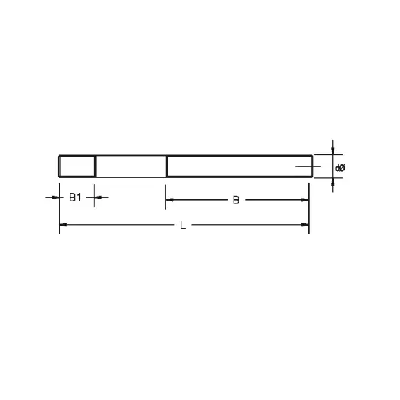 Clamp Smith Clamping Stud M30 Thread 300 mm Length Metric Thread High Tensile Steel for Use With T-Nuts, CSCS-30-300