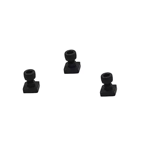 Assorts T-Nuts Bolt Set Black 12.7 mm (1/2 Inch) M6 Thread (Pack of 3)