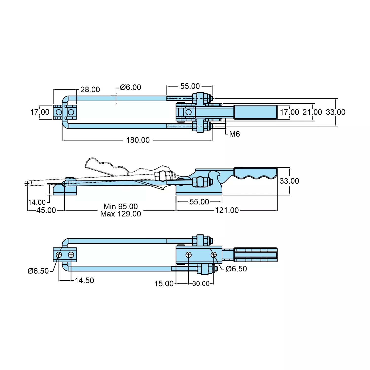 steel-smith-pull-action-clamp-flanged-base-zinc-plated-pah-35-2000-m50