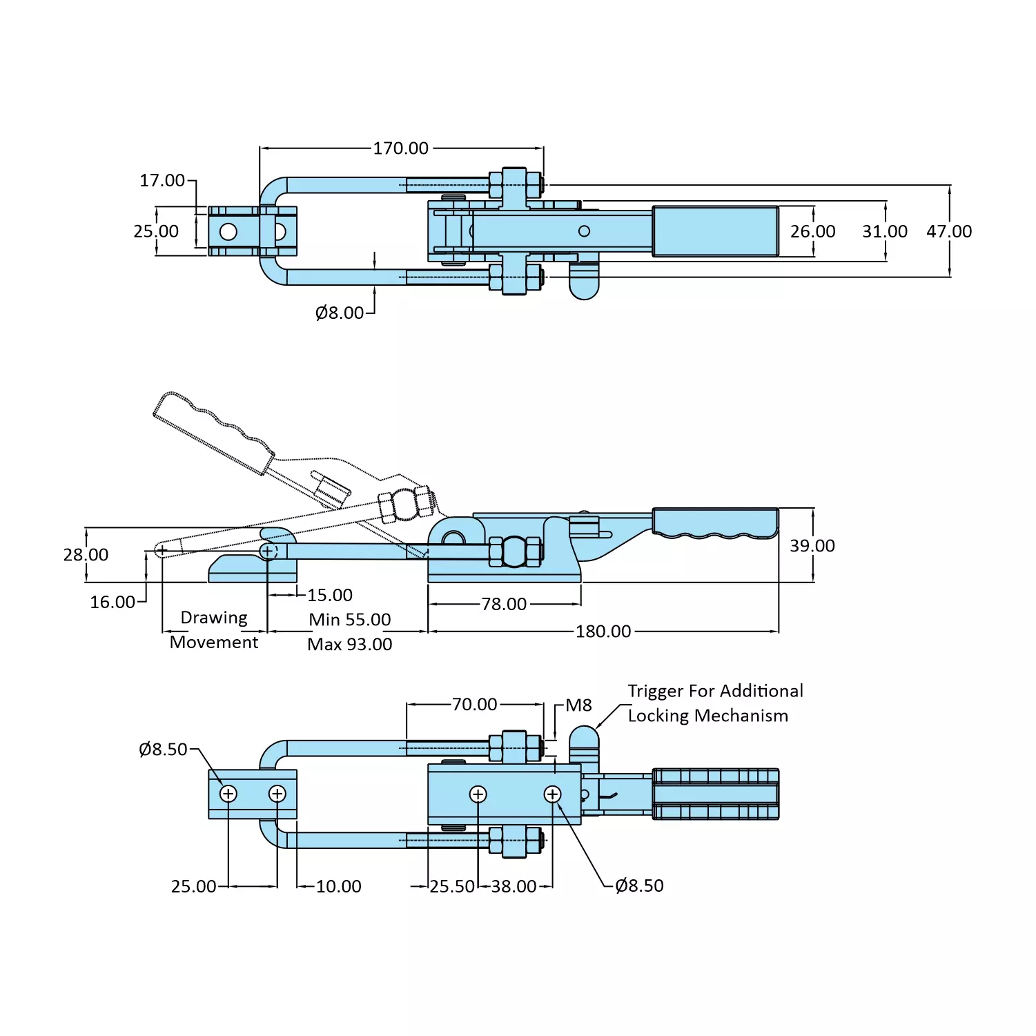 steel-smith-pull-action-clamp-with-additional-locking-mechanism-flanged-base-pah-46-4000-trig-m25-ss