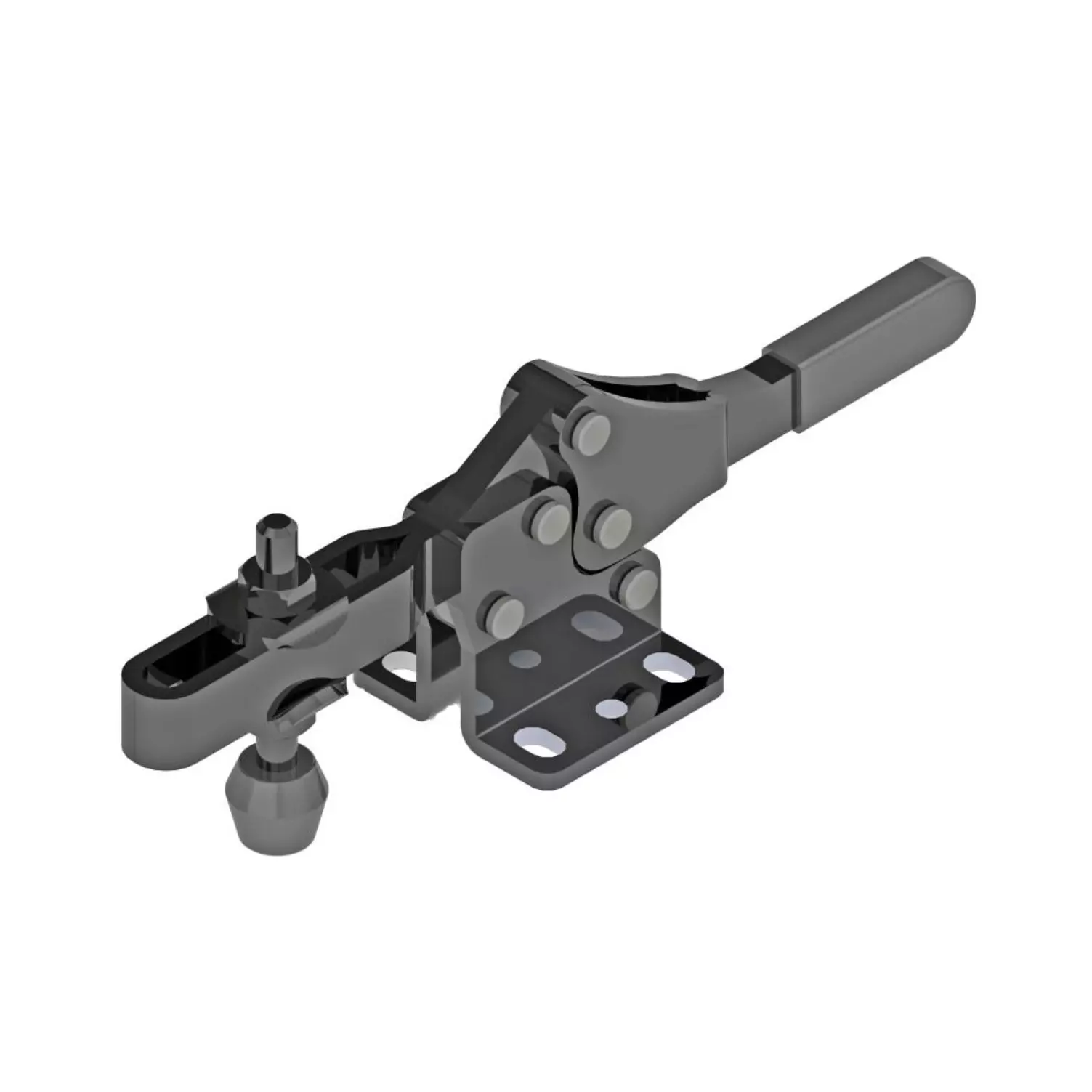 STEEL-SMITH Horizontal Hold Down Action Clamps Flanged Base 1 kN, H-217-U-AB