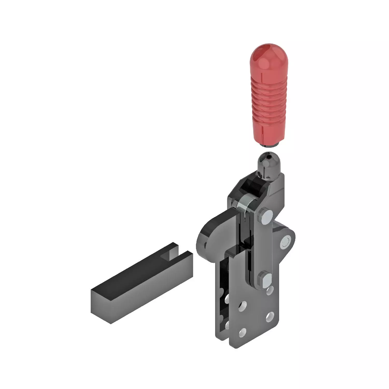 STEEL-SMITH Action Toggle Clamp Straight Base 6.9kN, HV-BII-300-BS