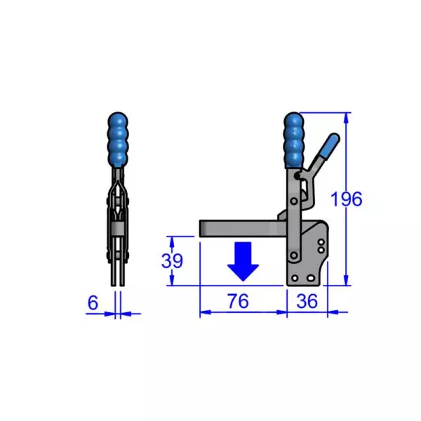 sandfield-mg-sl-series-trigger-locking-version-toggle-clamp-template-mount-mild-steel-adjustable-74-mm-bar-length-mg85-u-sl-ms