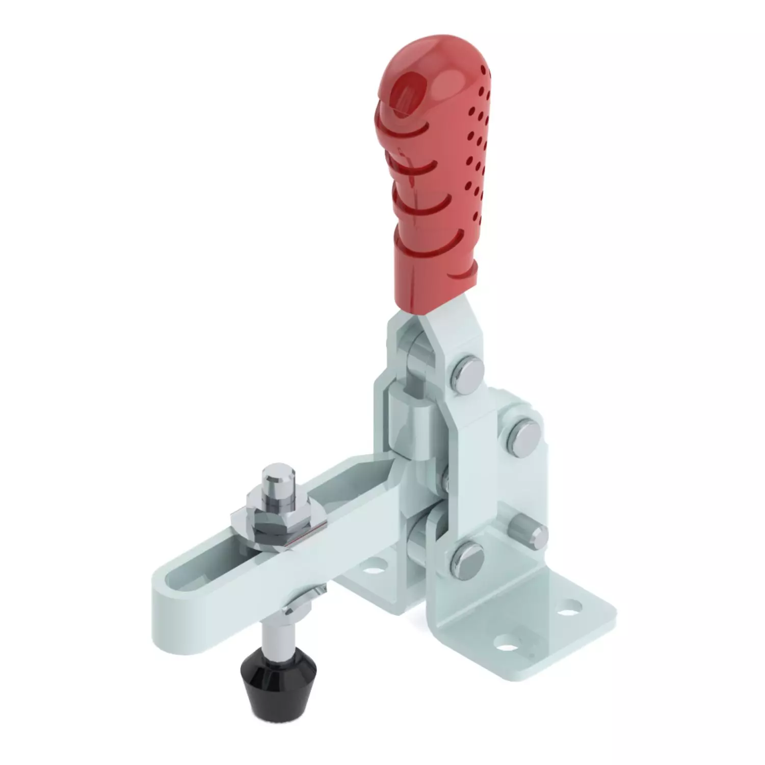 STEEL-SMITH Vertical Hold Down Action Medium Duty Clamps Flanged Base 3.9kN, VTC-4595-UB-SS