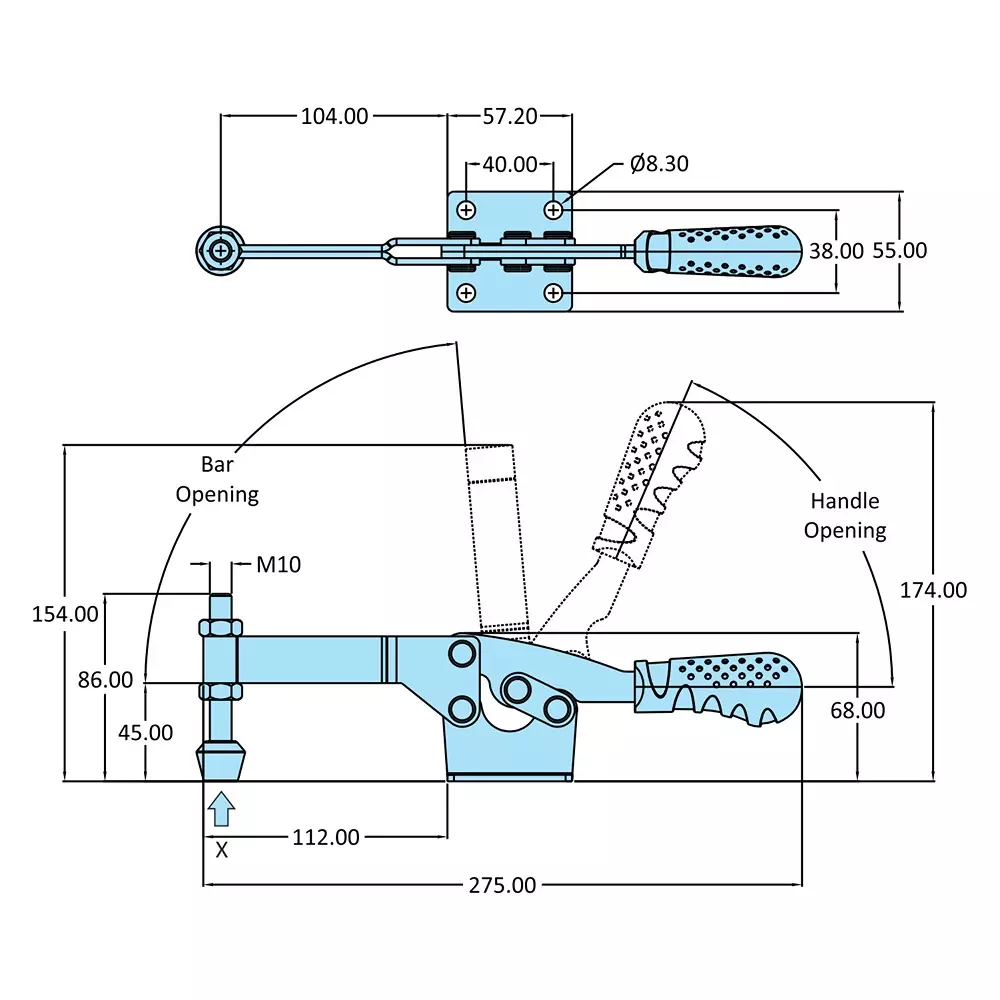 STEEL-SMITH Medium Duty Clamps 3.4kN H-45105-SF