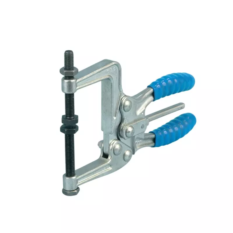 Sandfield Hook Action Toggle Clamp Mild Steel Zinc Plated M10x70 mm Spindle, P51/3 PLIER CLAMP (MS) CAST