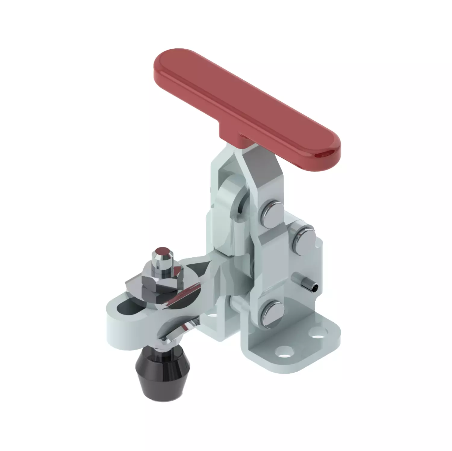 STEEL-SMITH Vertical Hold Down Action T-Handle Clamps Flanged Base 1kN, VTC-202-TU