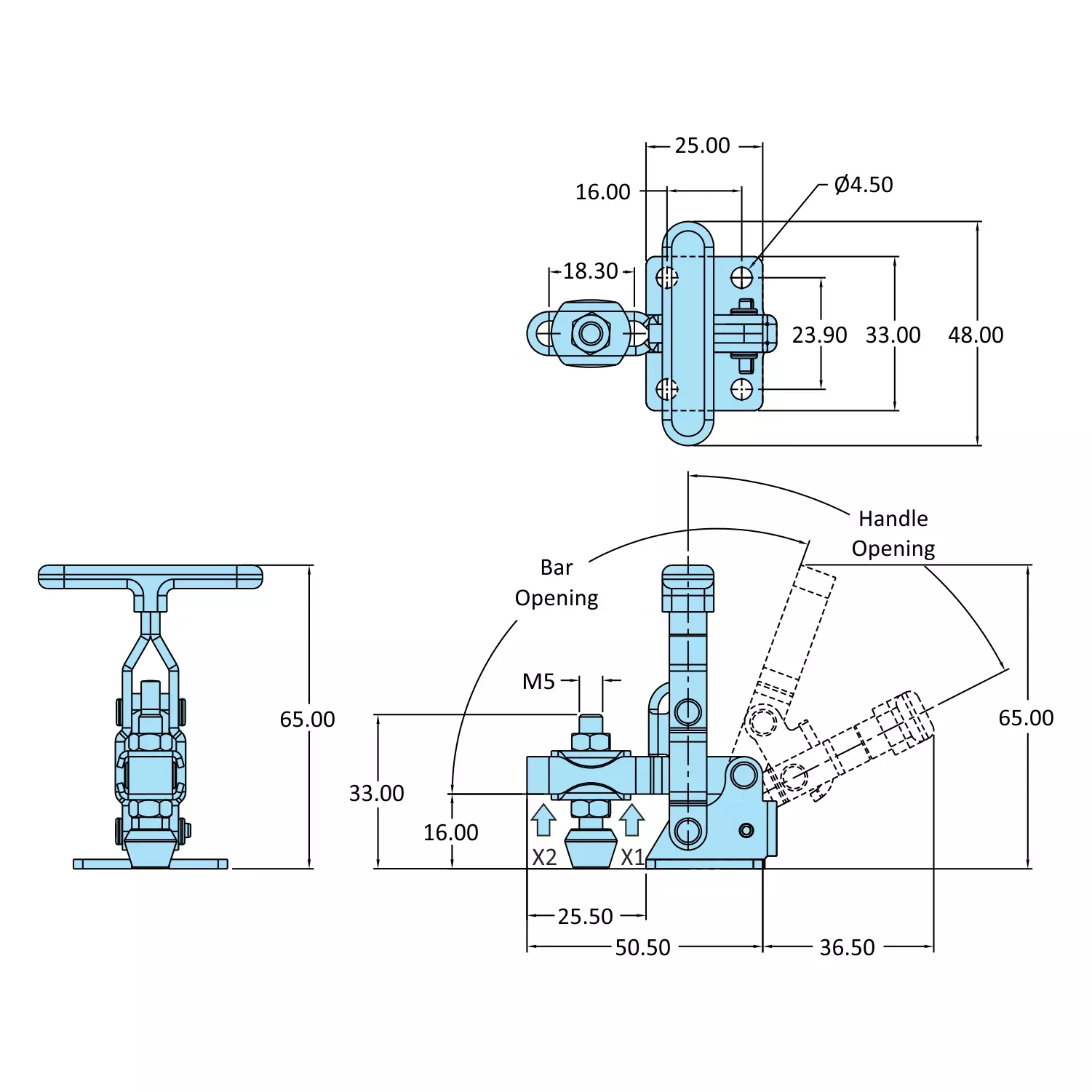 steel-smith-vertical-hold-down-action-t-handle-clamps-with-flanged-base-05kn-vtc-201-tu-ss
