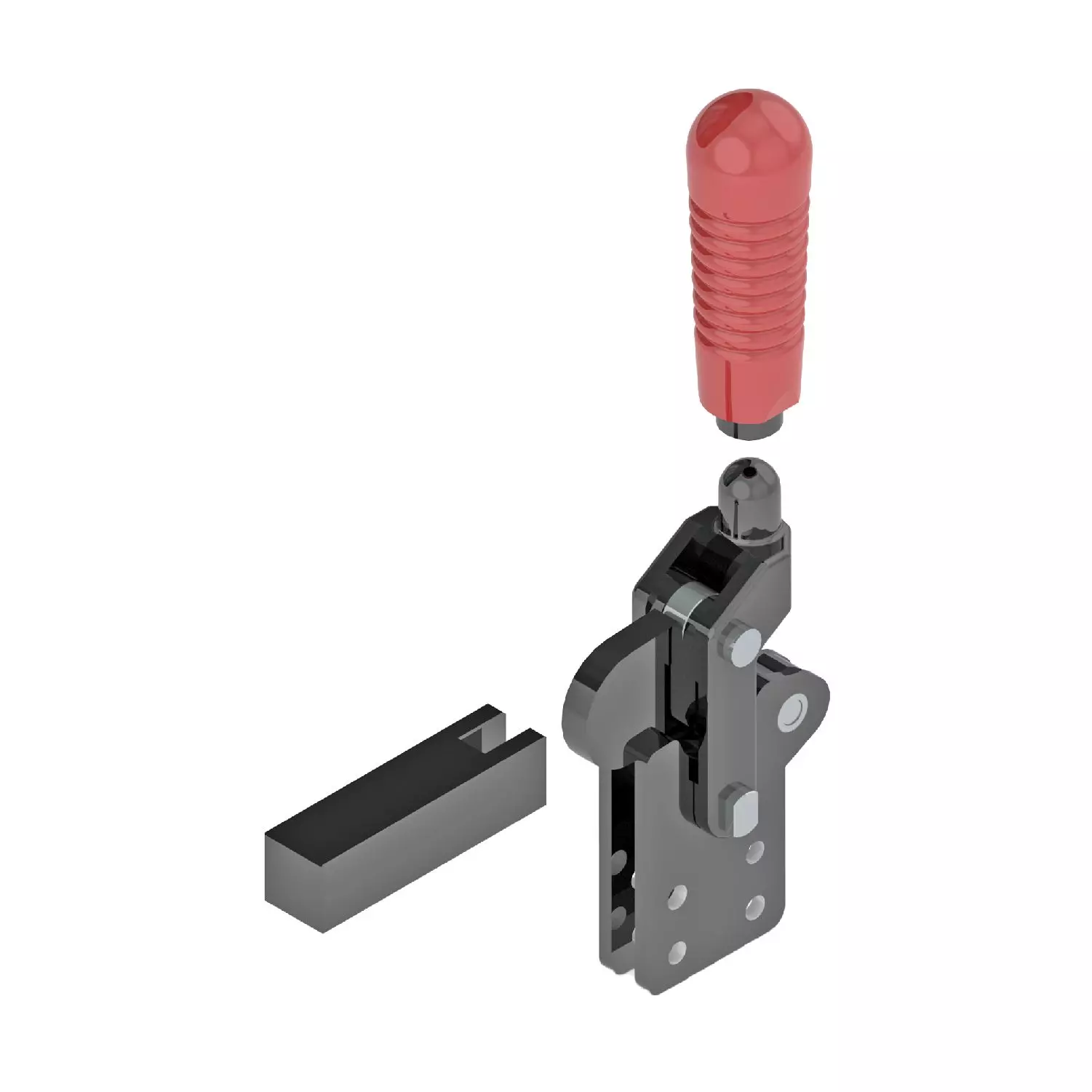 STEEL-SMITH Action Toggle Clamp Straight Base 4.9kN, HV-BII-200-BS