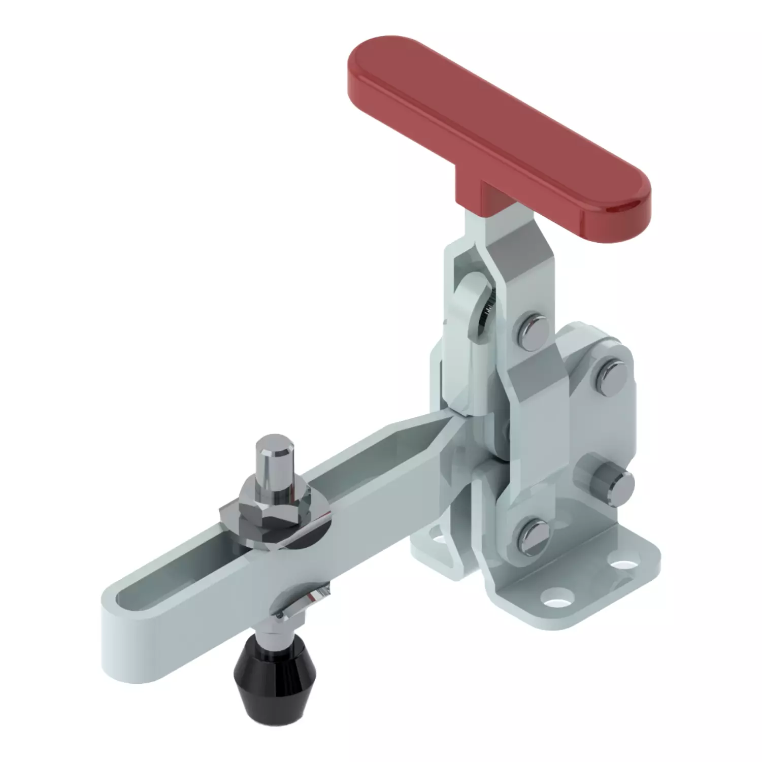 STEEL-SMITH Vertical Hold Down Action T-Handle Clamps Flanged Base 2.7kN, VTC-210-TU