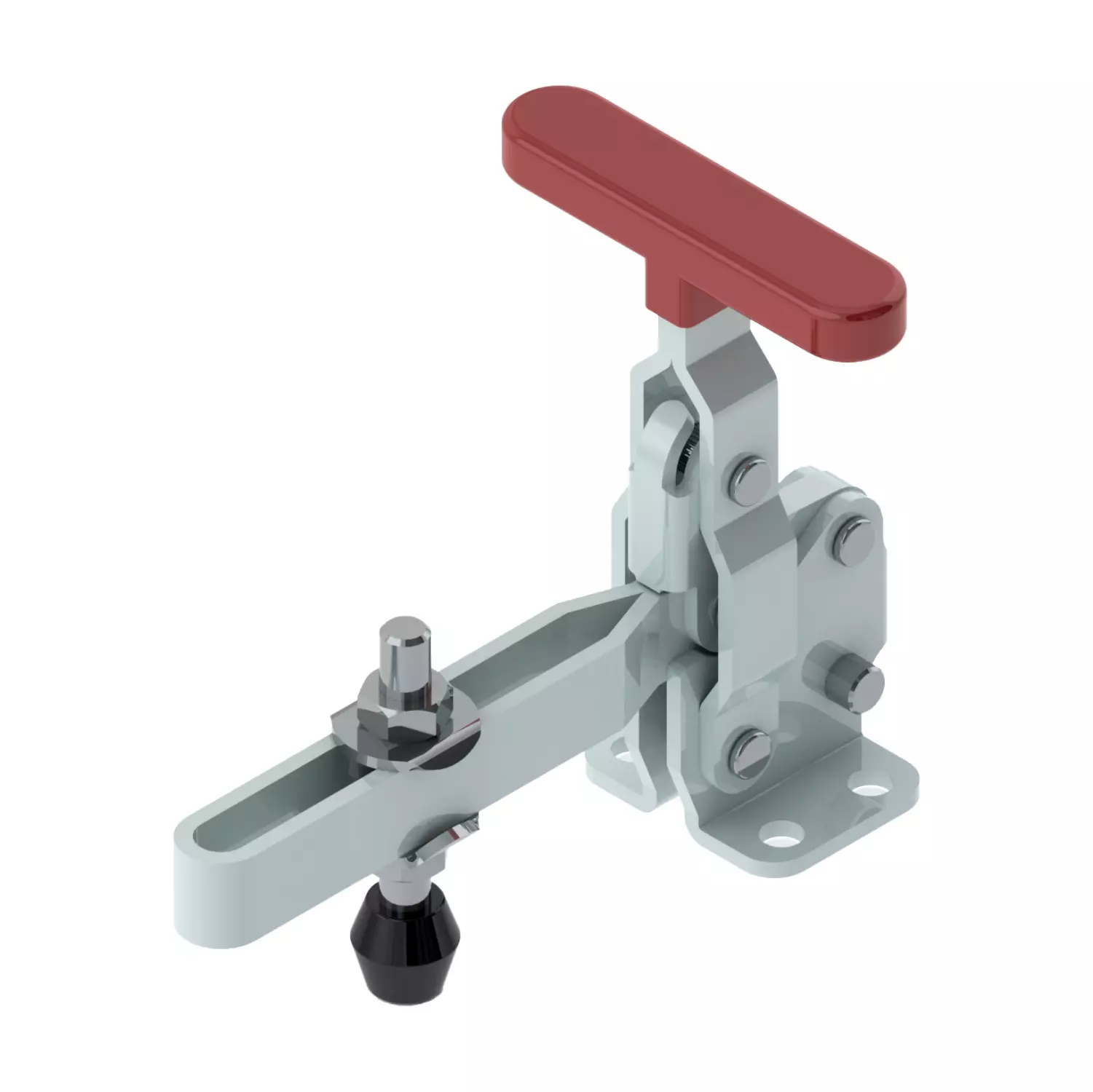 STEEL-SMITH Vertical Hold Down Action T-Handle Clamps Flanged Base 1.5kN, VTC-207-TUL-SS