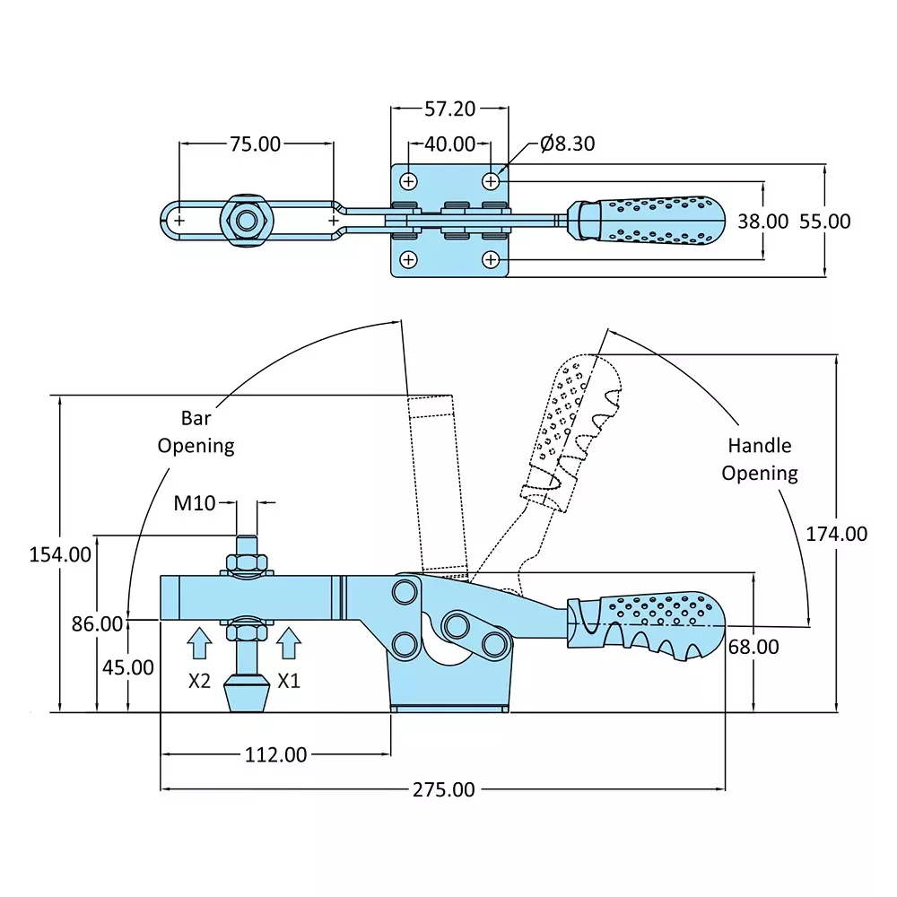 STEEL-SMITH Medium Duty Clamps 3.4kN H-45105-UB
