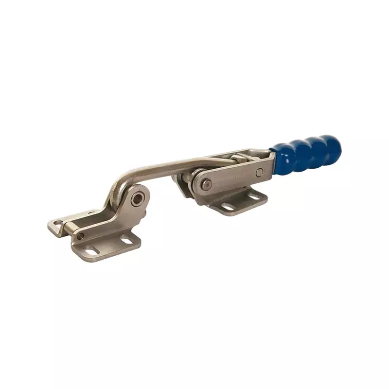 Sandfield HC-Series Hook Action Toggle Clamp Stainless Steel Polished 112 mm Hook Length, HC03 WITH LATCH (SS)