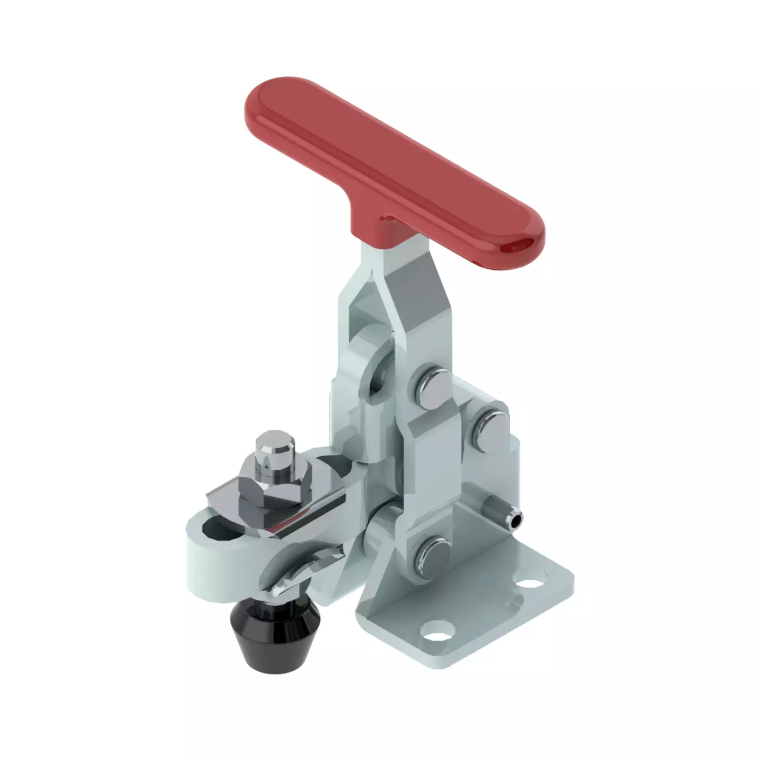 STEEL-SMITH Vertical Hold Down Action T-Handle Clamps Flanged Base 0.5kN, VTC-201-TU