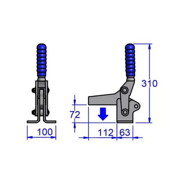 sandfield-m-series-heavy-duty-toggle-clamp-base-mount-heavy-gauge-steel-solid-112-mm-bar-length-m30-tb