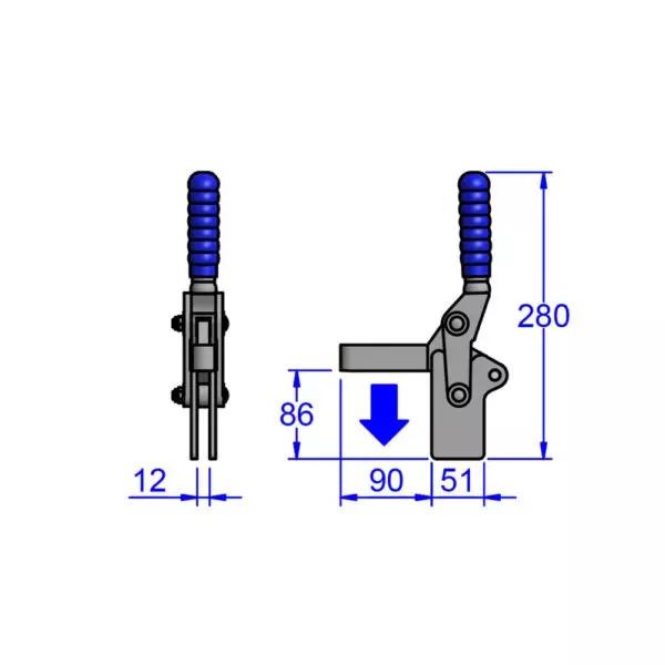 sandfield-m-series-heavy-duty-toggle-clamp-template-mount-heavy-gauge-steel-adjustable-90-mm-bar-length-m20-u