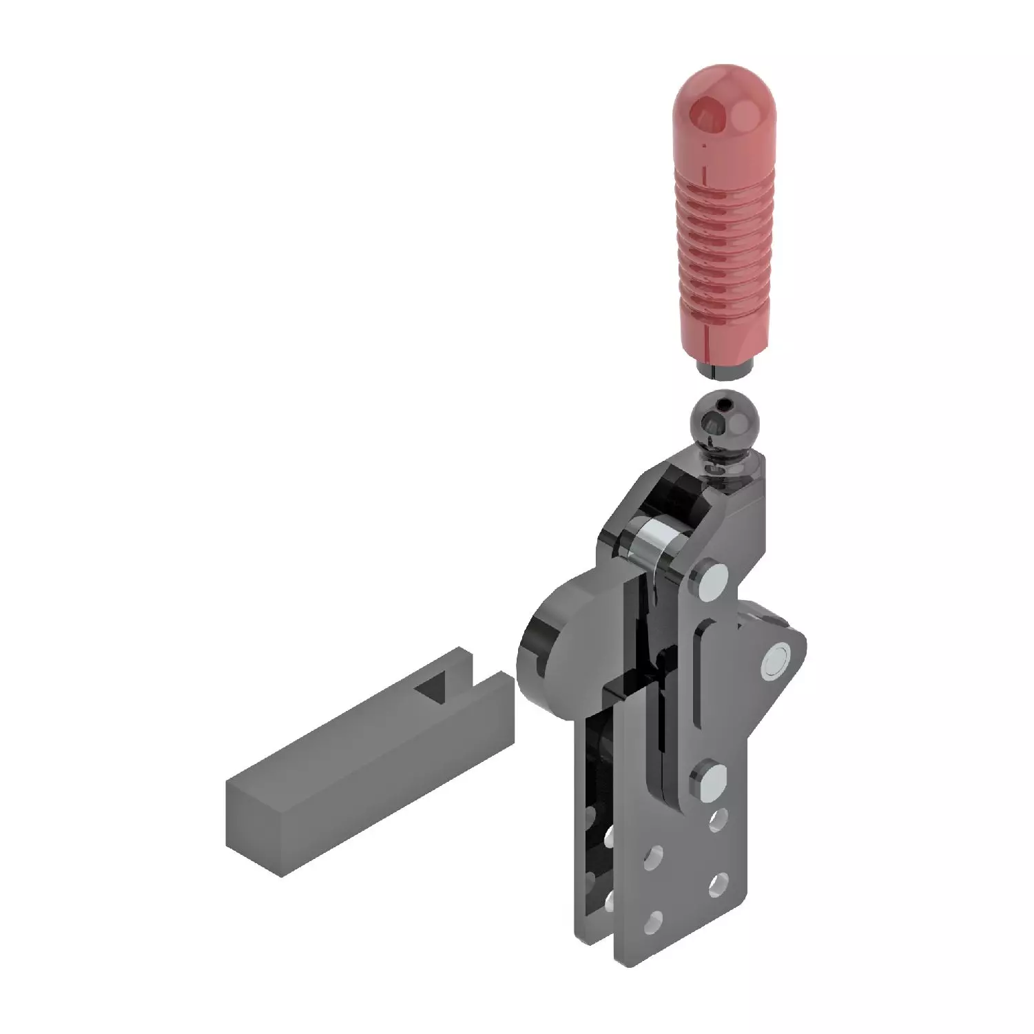 STEEL-SMITH Action Toggle Clamp Straight Base 24.50 kN, HV-BII-1000-BS