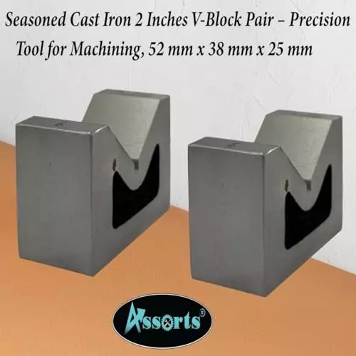 Assorts V-Block Pair Cast Iron 50 mm (2 Inch) Size 52x38x25 mm Dimension