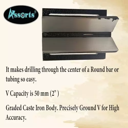 Assorts V Block Jig Fixture Cast Iron 50 mm (2 Inch) Sze 125x100 mm Dimension