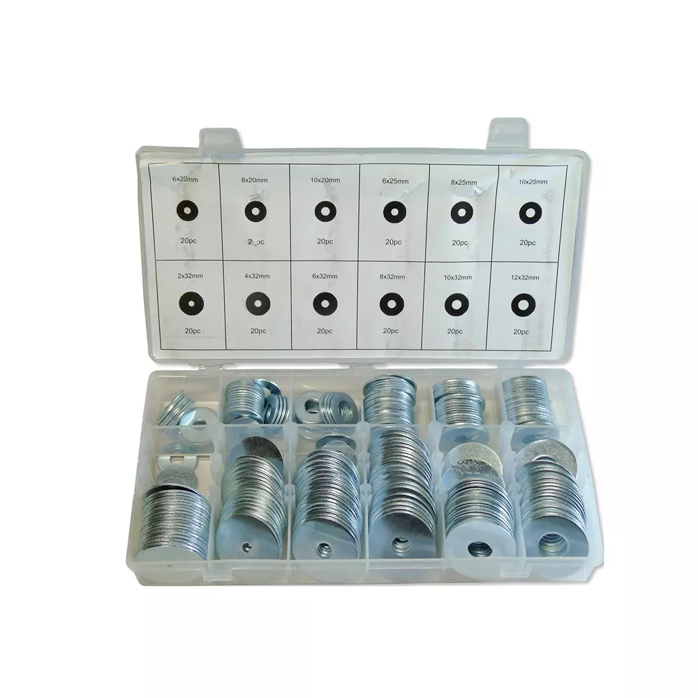 MULTICOMP PRO Penny Washer Assortment 240 Pieces 6/8/10x20 mm, 6/8/10x25 2/4/6/8/10/12x32 Kit Contents Type, MP014767