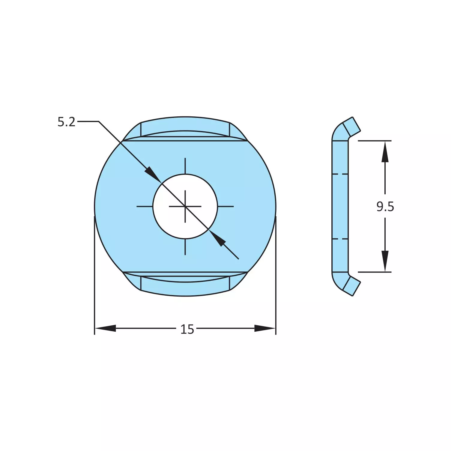 STEEL-SMITH Washer 15 mm Dia, M5-WSHR-SS