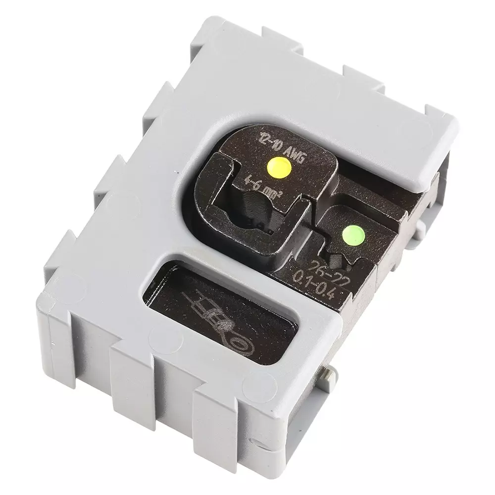 RS PRO Crimp Die Black 1 Piece Die, Screw 0.1 to 4 mm² Insulated 2 Port, 4929618