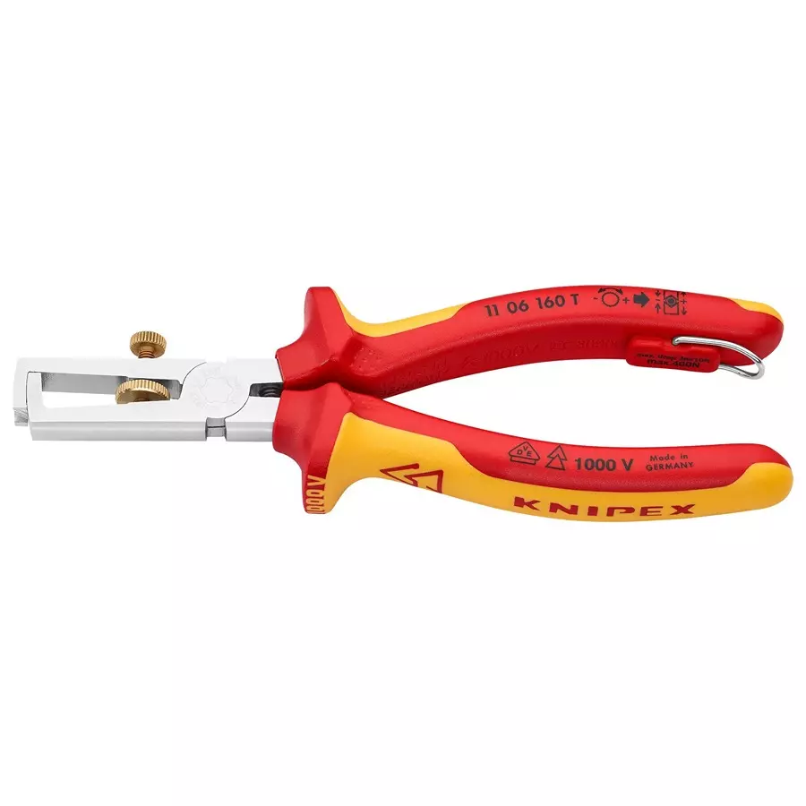 KNIPEX WIRE INSULATION STRIPPER, 7AWG, 11 06 160 T