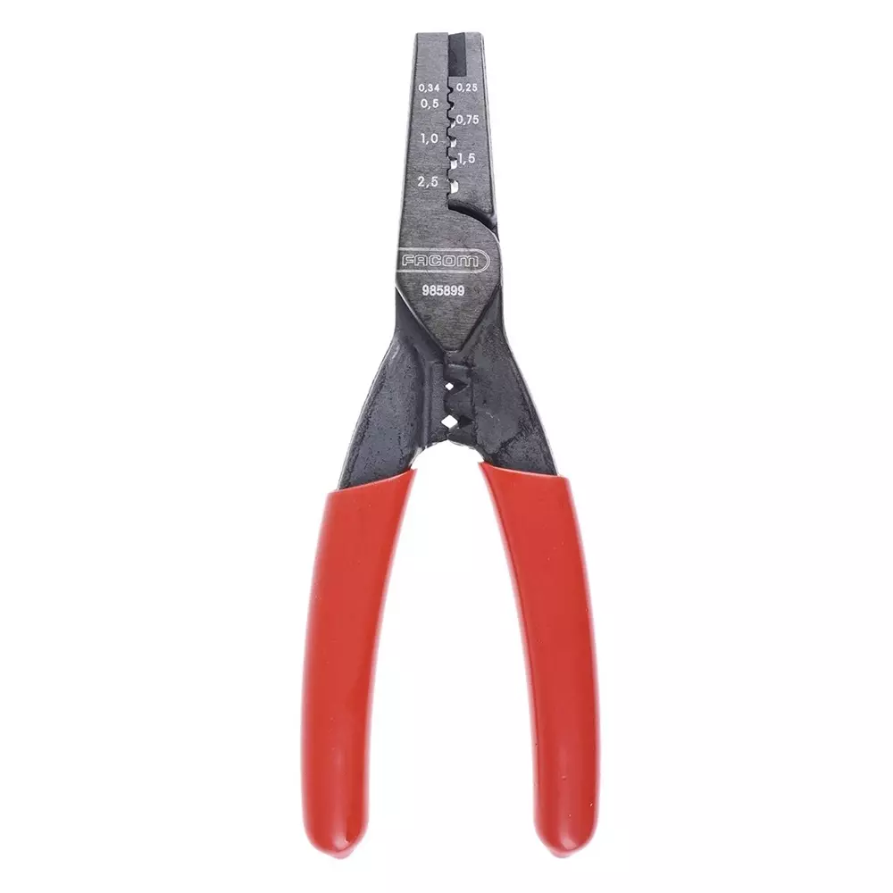 Facom 985 Hand Crimp Tool for Wire Ferrules, 0.5 - 2.5mmÂ² Wire, 985899
