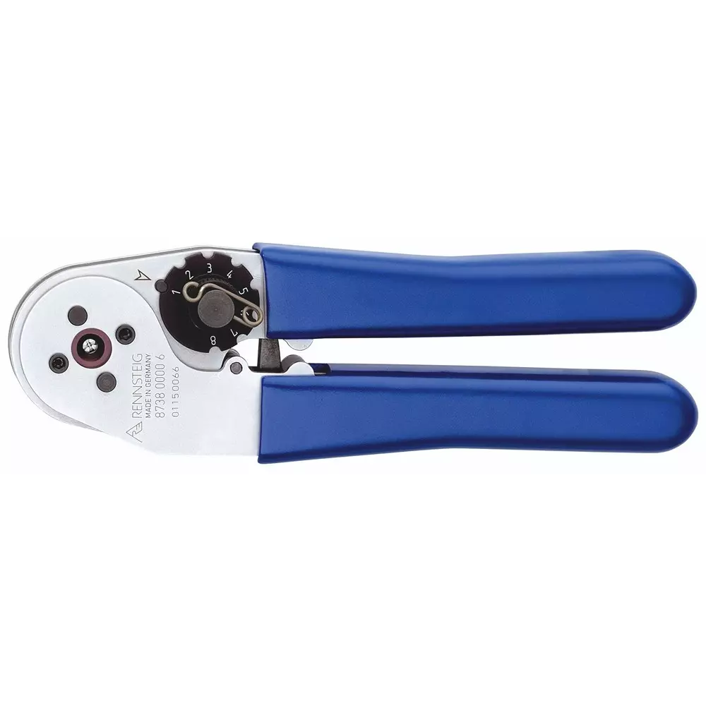 RENNSTEIG Hand Crimping Tool Chrome Plated AWG 32-20 Capacity Ø3.6 mm Maximum Contact Diameter, R8738 0000 6