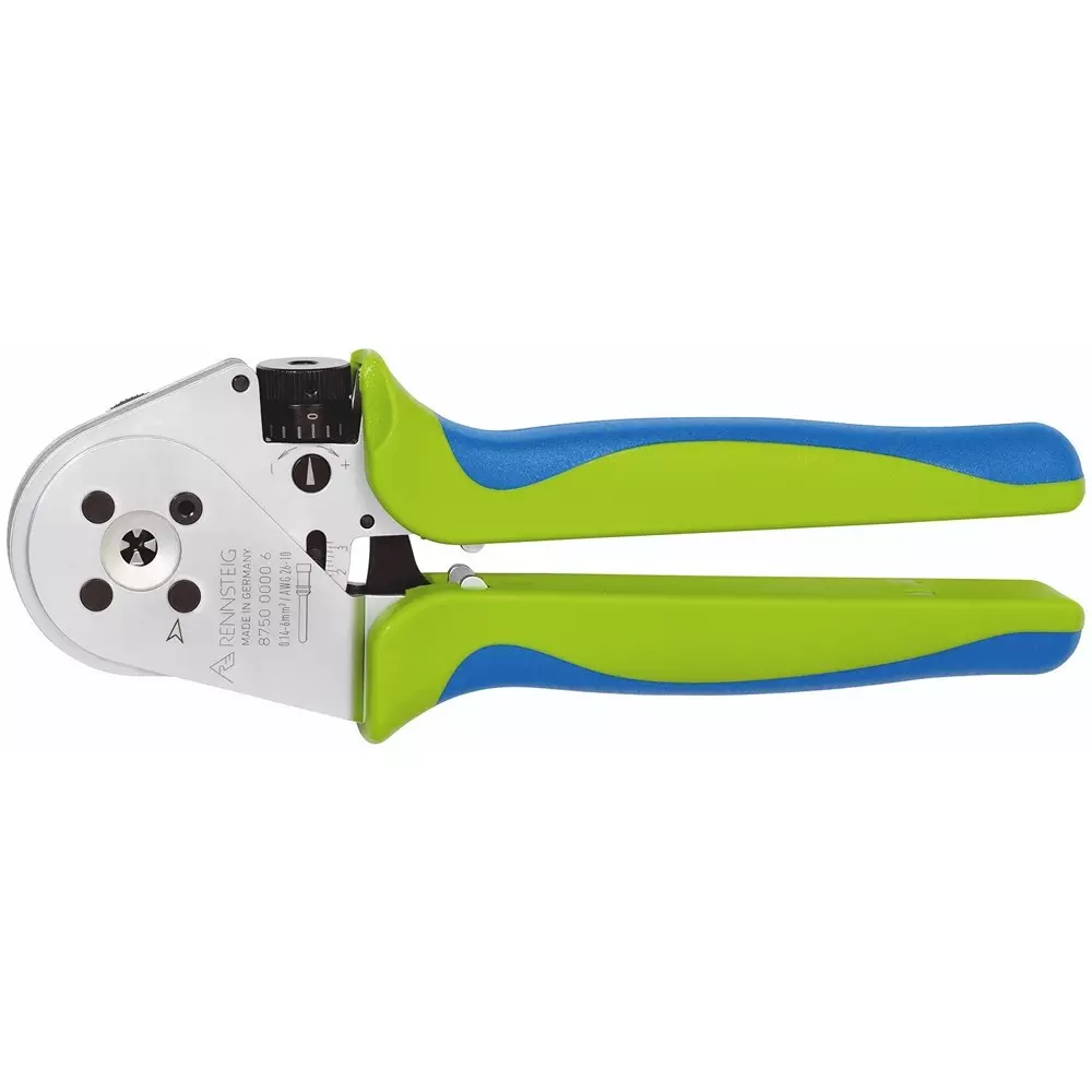RENNSTEIG Crimping Tool Chrome Plated 0.14-6 mm² / AWG 26-10 Capacity Ø7.5 mm Max. Contact Diameter, R8750 0000 6