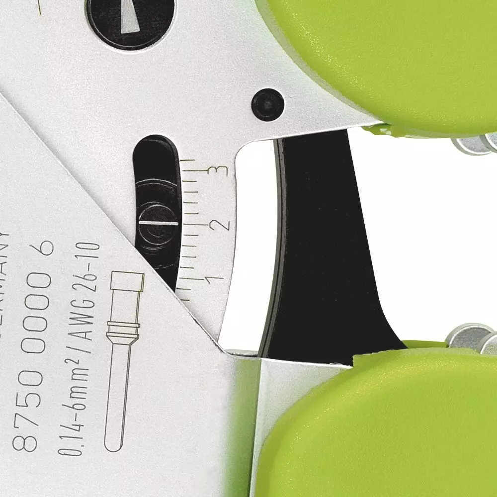 RENNSTEIG Crimping Tool Chrome Plated 0.14-6 mm² / AWG 26-10 Capacity Ø7.5 mm Max. Contact Diameter, R8750 0000 6
