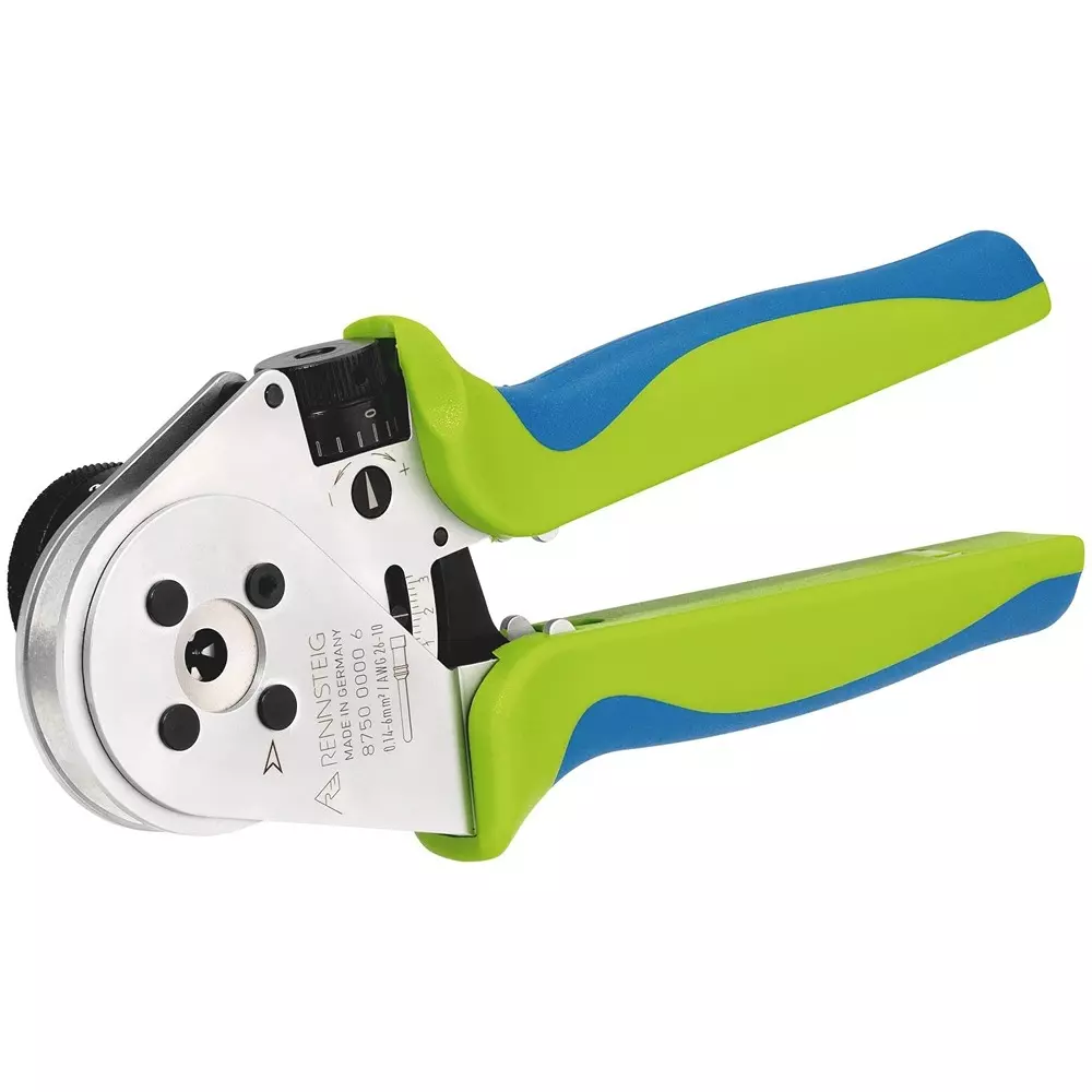 RENNSTEIG Crimping Tool Chrome Plated 0.14-6 mm² / AWG 26-10 Capacity Ø7.5 mm Max. Contact Diameter, R8750 0000 6