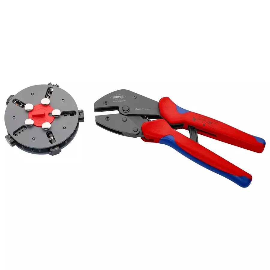 KNIPEX MULTICRIMP PLIERS, CHARGER W. 5 DIES, 97 33 02